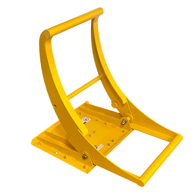 Barrera vehicular plegable fabricada por soldadura con perfiles de aluminio, diseñada para una fácil instalación y gestión del tráfico