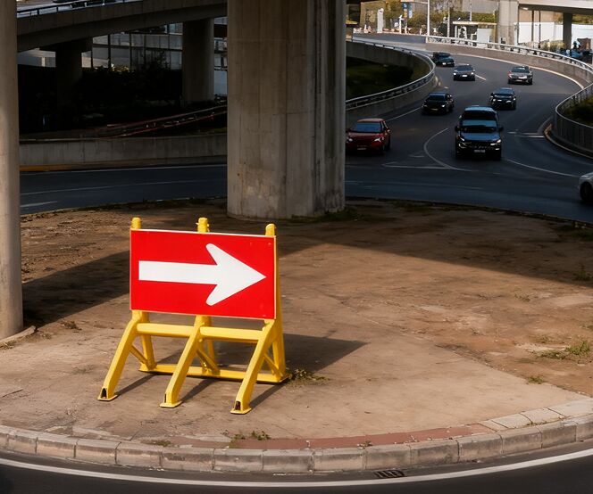 Señal de tráfico reflectante de alta intensidad con placa de aluminio impermeable en L400×W280×H2.0mm para seguridad vial
