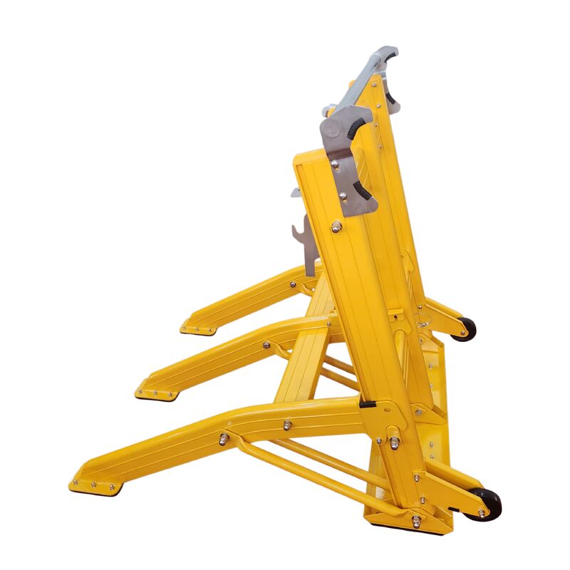 Barricadas de vehículos portátiles ligeras de 25 kg con diseño plegable y alta visibilidad amarillo para la seguridad en la construcción de carreteras