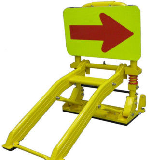 Barrera portátil plegable de 660 mm de ancho para vehículos con pulverización electrostática para zonas de construcción