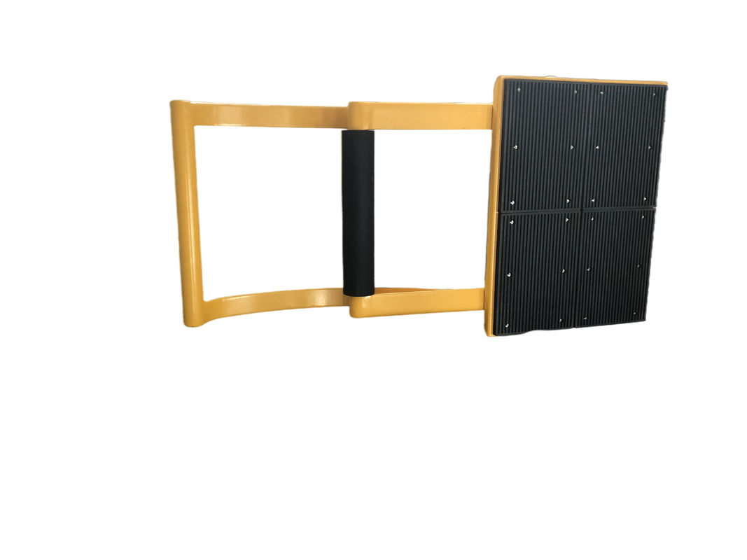 Atenuador de choque plegable con pulverización electrostática y frenado no letal para el control del vehículo